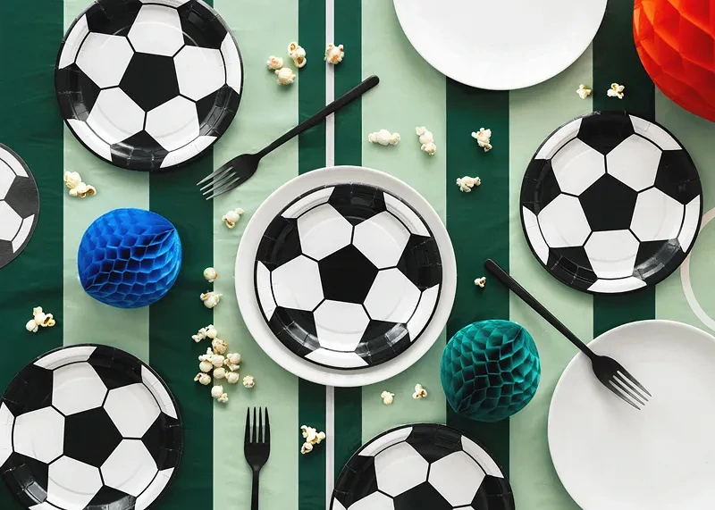 Papírový talíř 18cm "Fotbal" 6ks