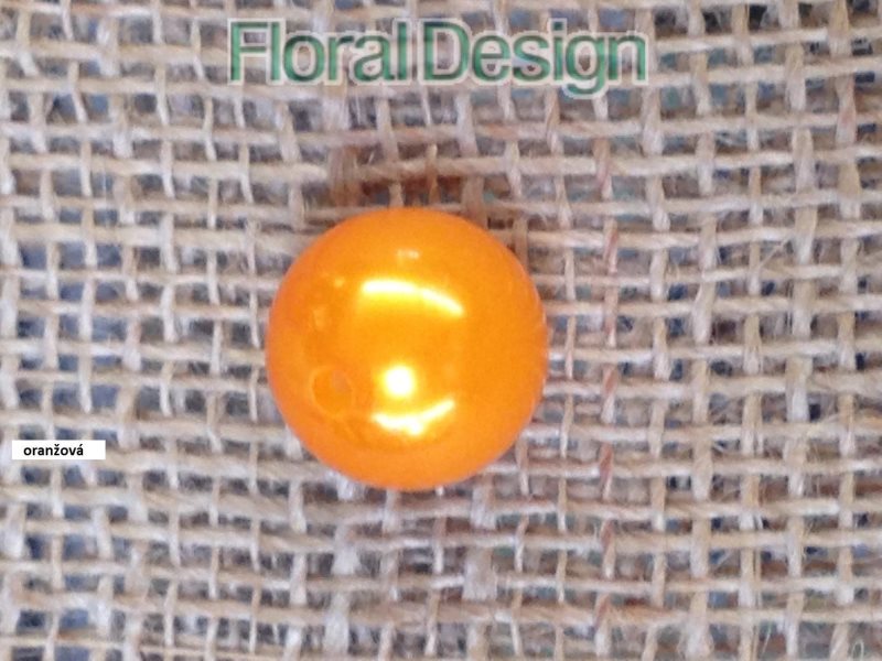 Perličky 20mm / 12ks oranžová