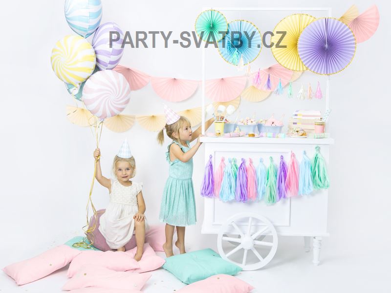 Rozeta papírová 3 ks mint ( 23, 32 , 40cm )