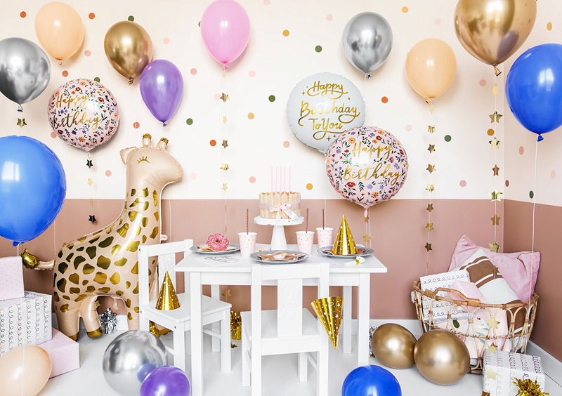 Balonek fóliový 45cm "Květinové party"
