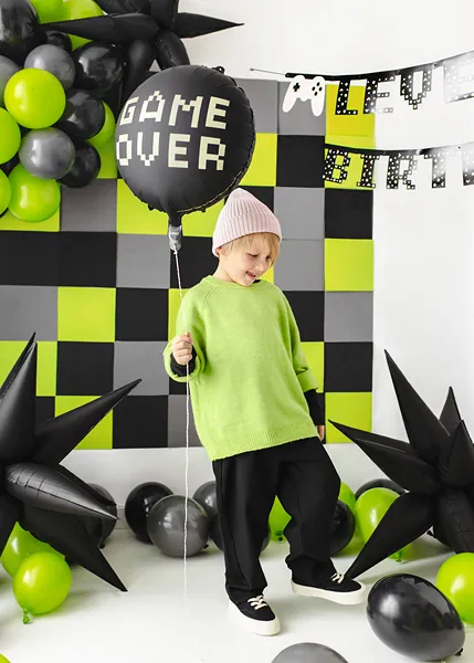 Balonek fóliový 45cm "Game over" černá