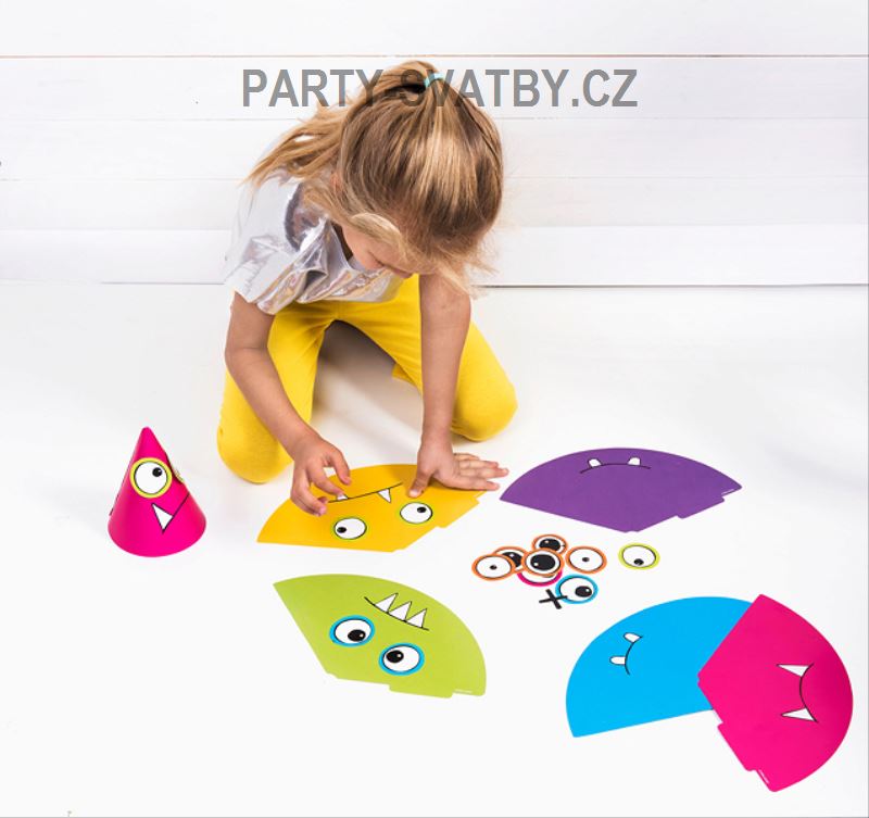 Party čepička "Monsters" 6 ks